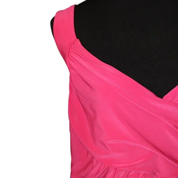 HOT PINK Fushia Raspberry Torrid Plus Size 5 Back Strappy Summer Shirt - EUC - Picture 4 of 12